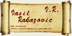 Vasil Rakazović vizit kartica
